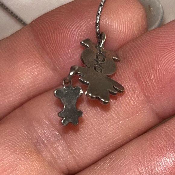 Silpada ‘Little Girl with Teddy Bear’ XOXO Sterling Silver 925 Necklace 15” - Picture 9 of 13